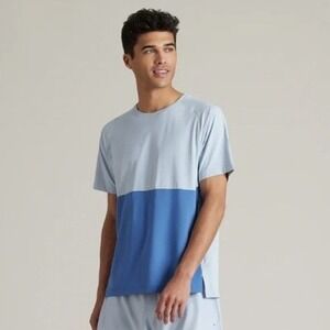 Rhone Extra Mile Men's‎ Short Sleeve Wicking UPF Tee Blue NEW XL